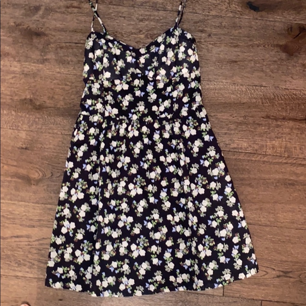 Black dress with flower print!